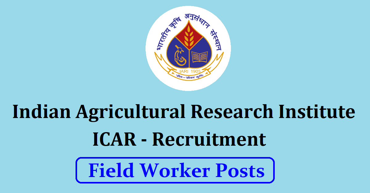 Indian Agricultural Research Institute job apply